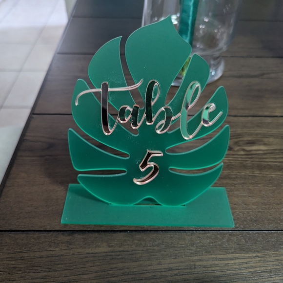 Monsterra leaf table numbers, Parties - Picture 5 of 8
